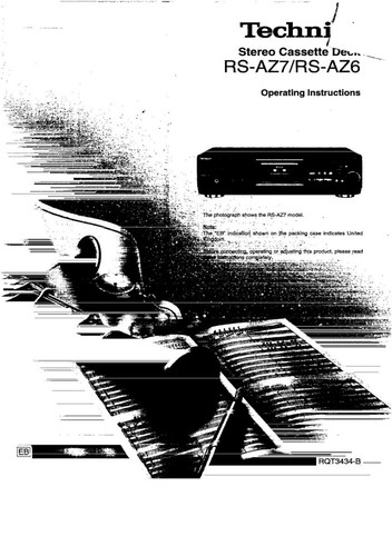 Technics az6 az7 - rs-az6, rs-az7